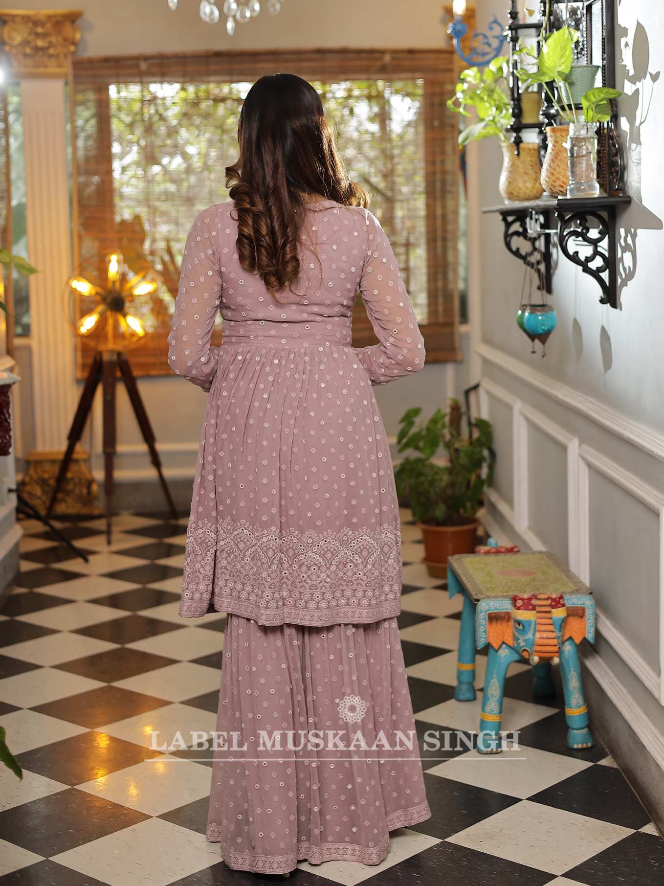 Beige Sharara Set