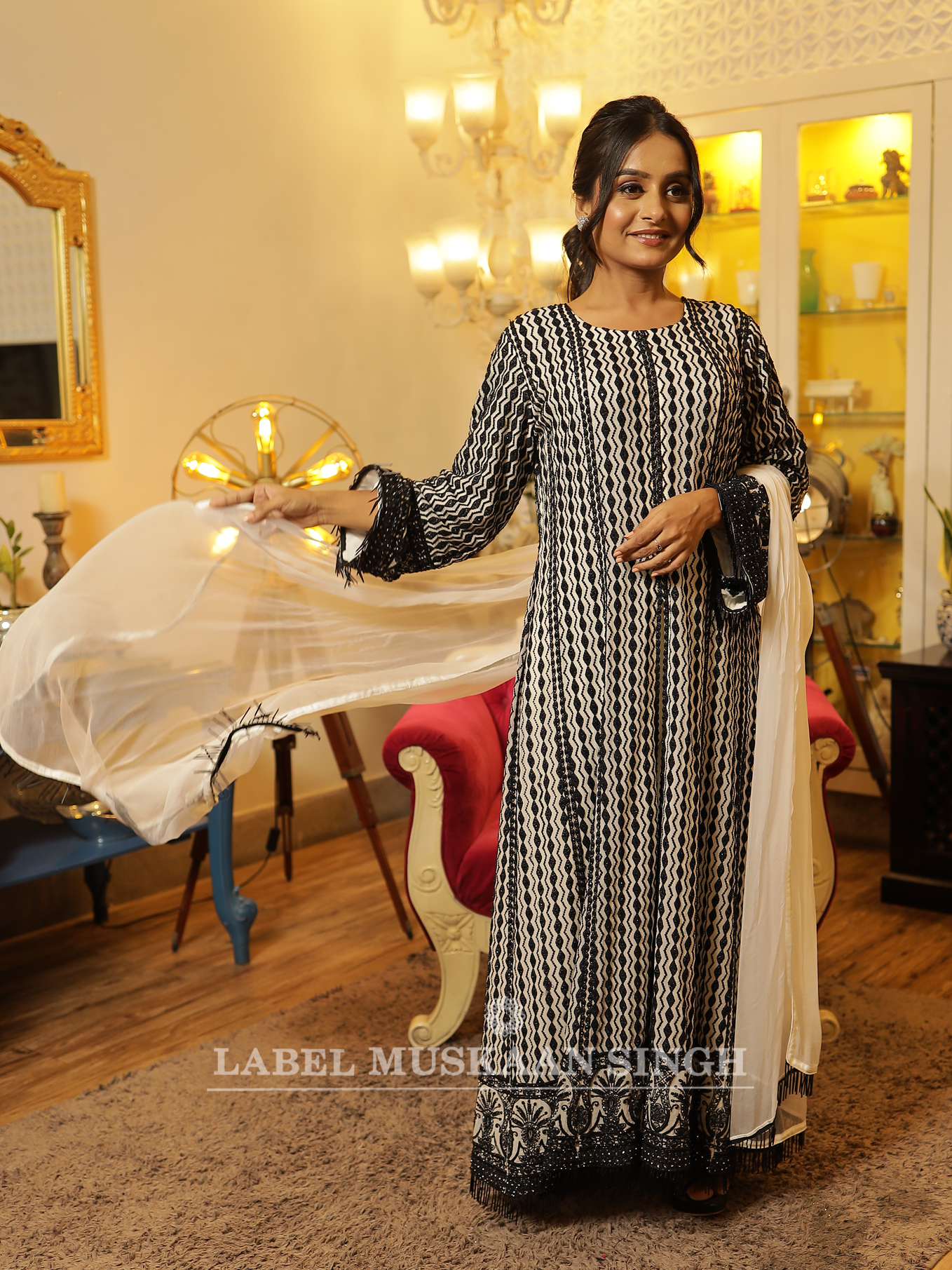 Black & White Kurta set