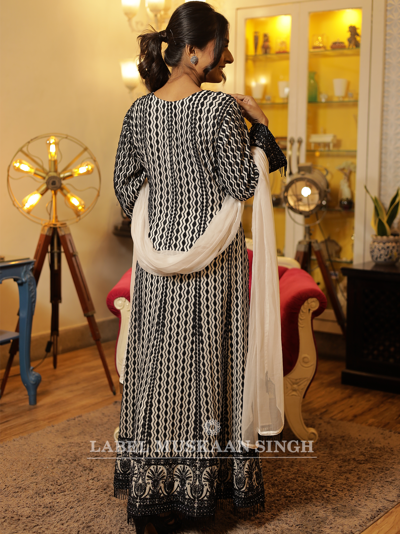 Black & White Kurta set