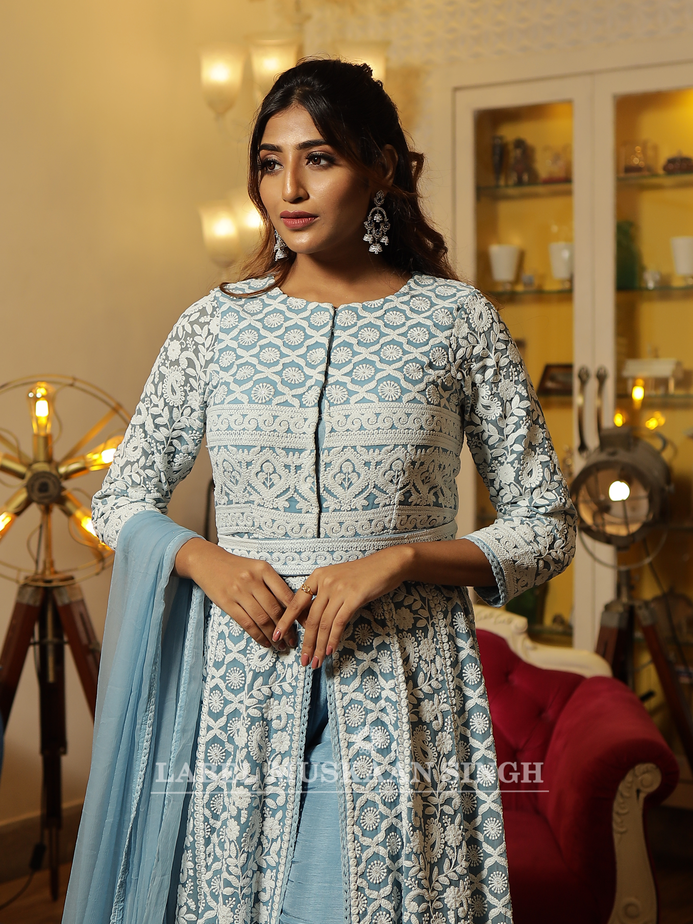 Blue Anarkali Gown