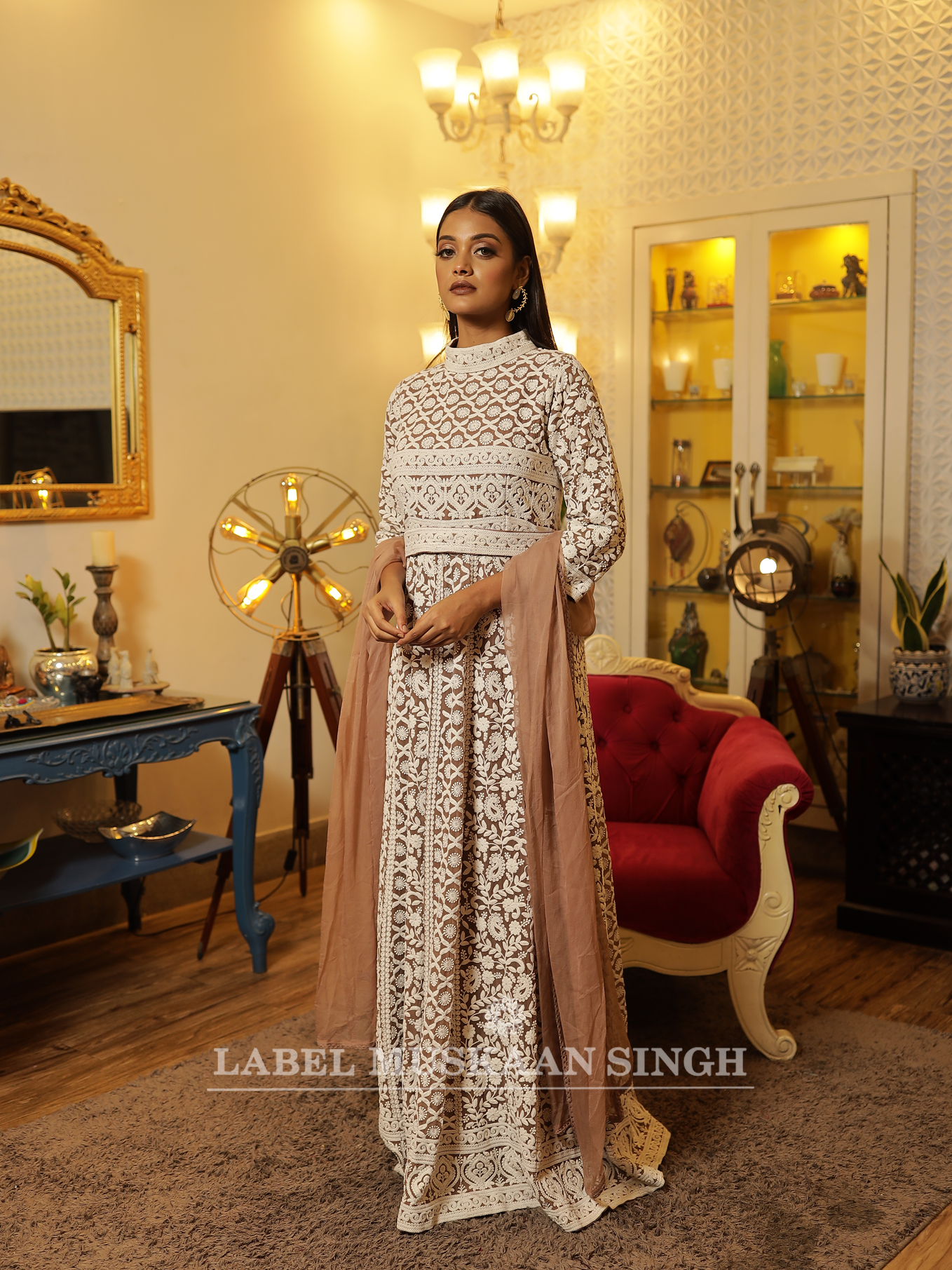 Brown Anarkali Gown