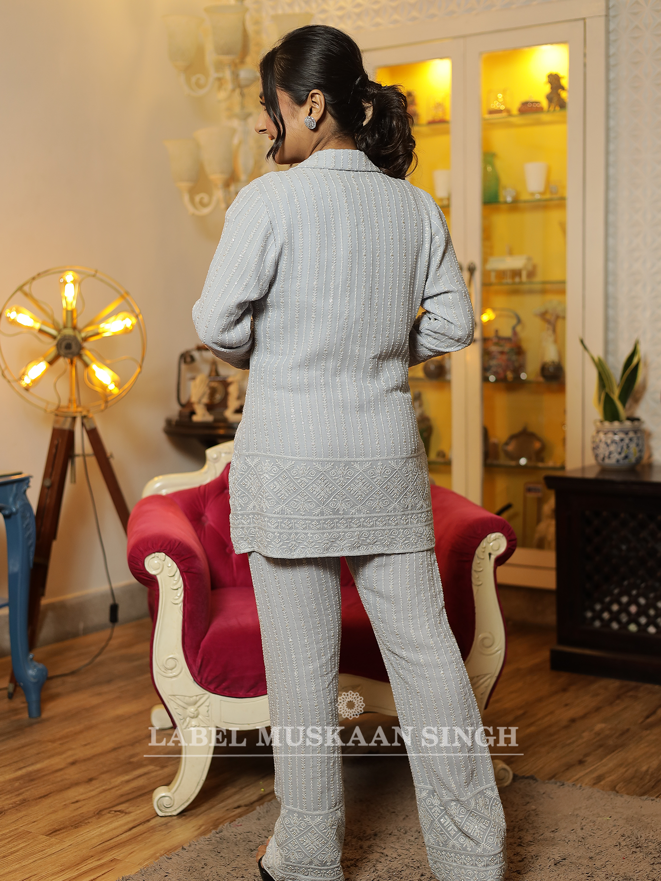 Chikankari Blazer set