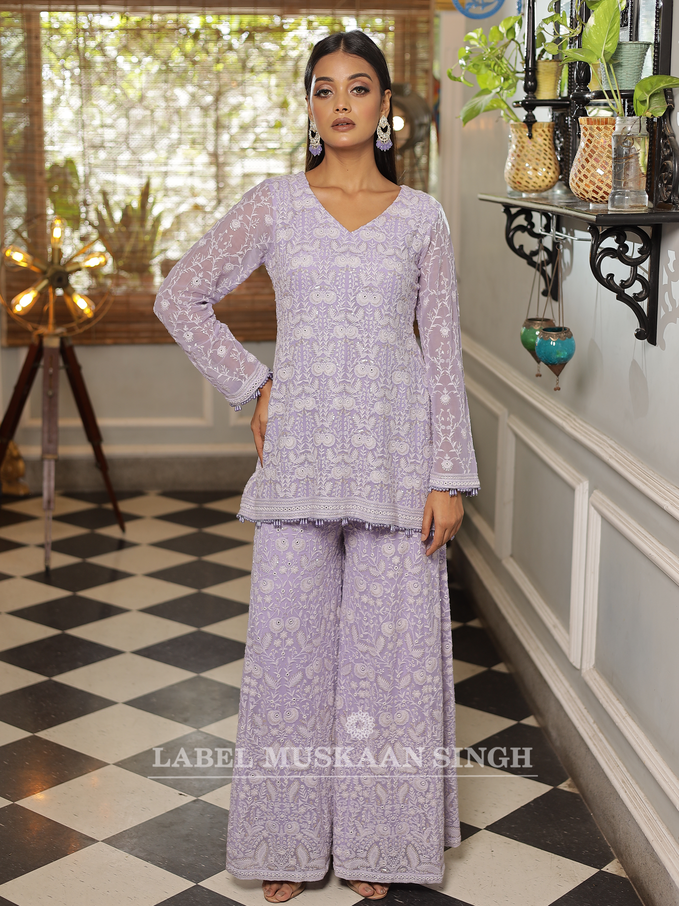 Lavender Kurta Set