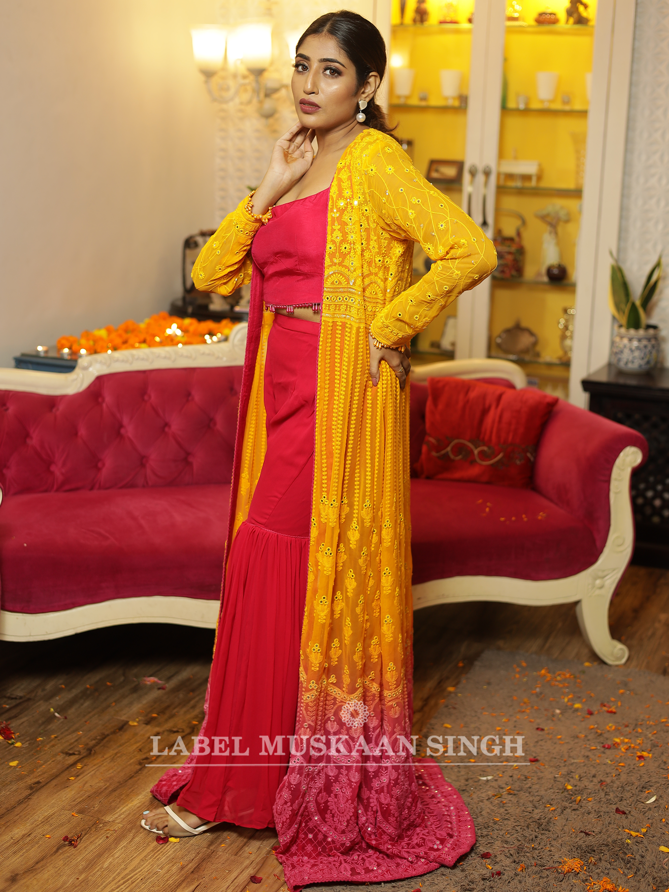Ombre Sharara Set