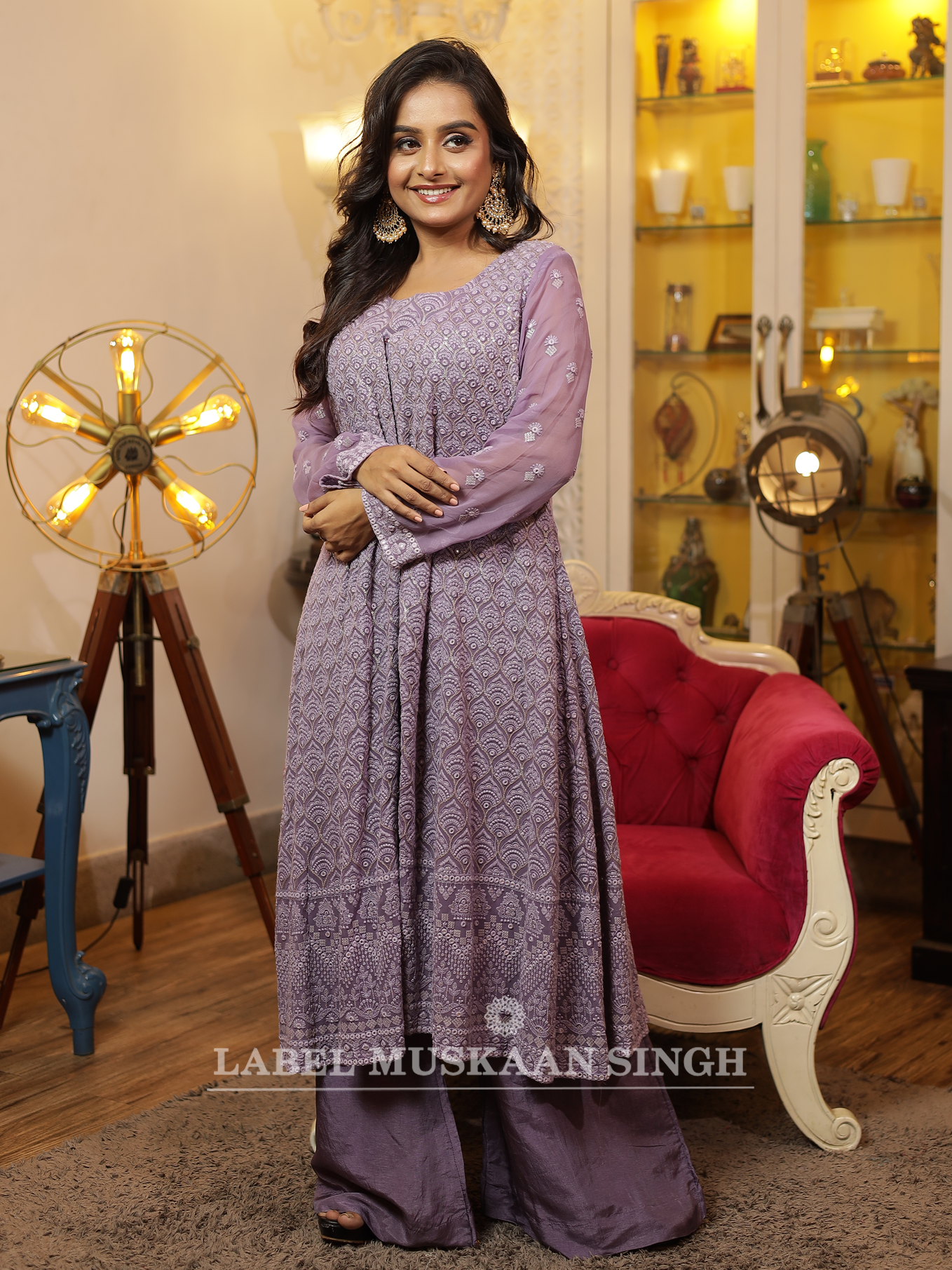 Purple Kurta Set