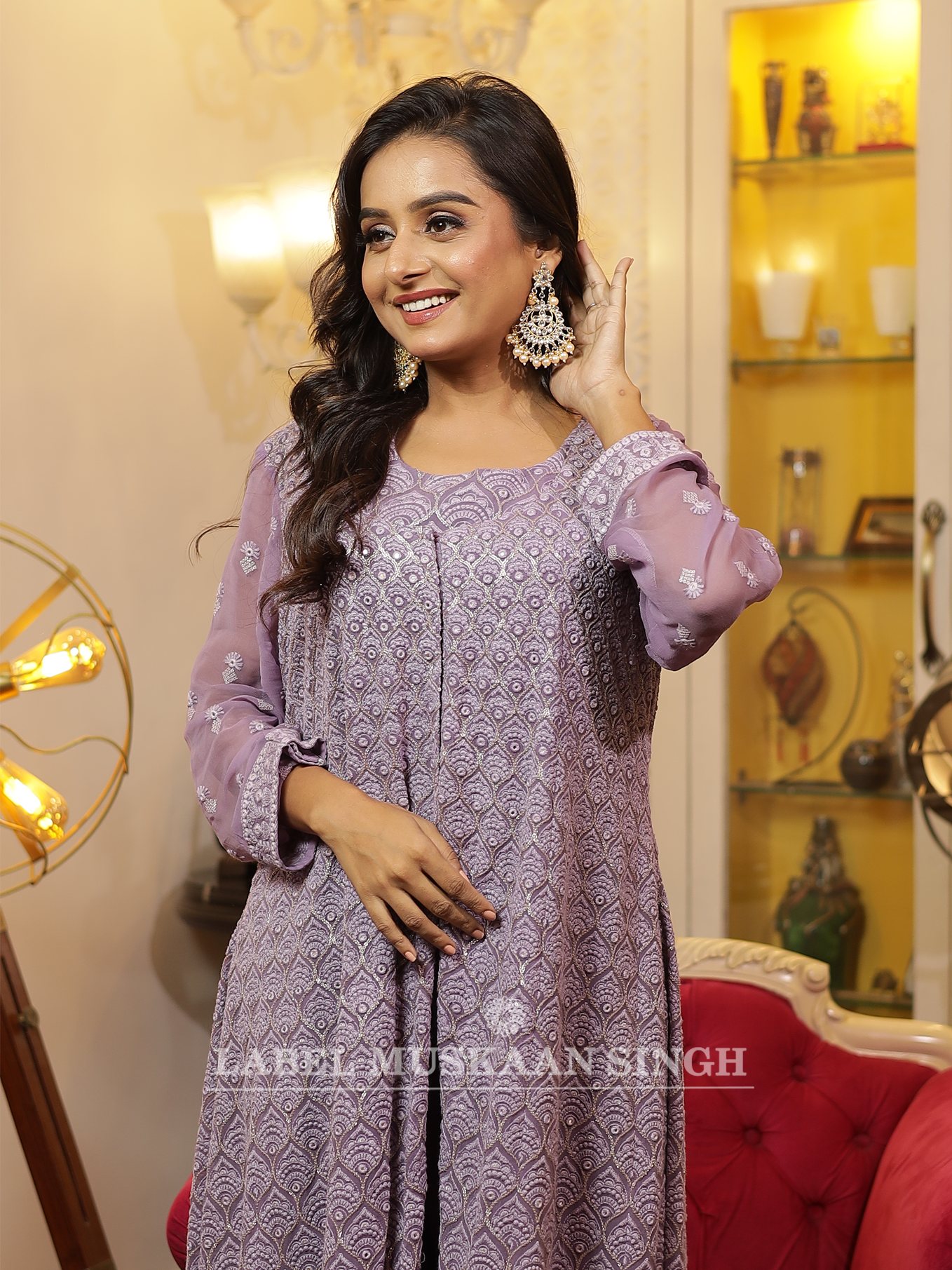 Purple Kurta Set
