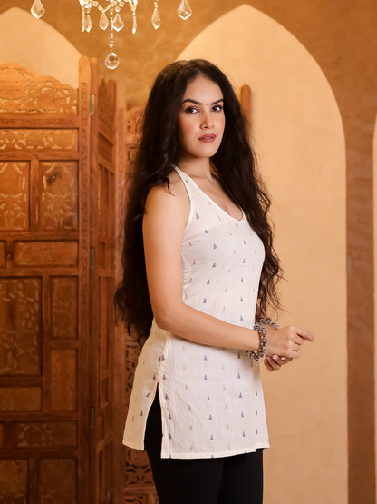 Noor Ivory Short Kurti