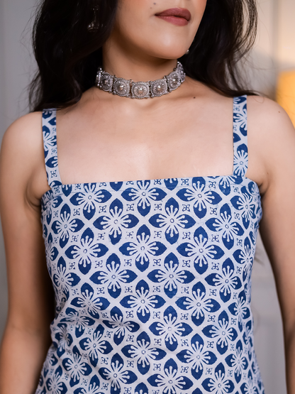 Ruhani Indigo Printed Short Kurti