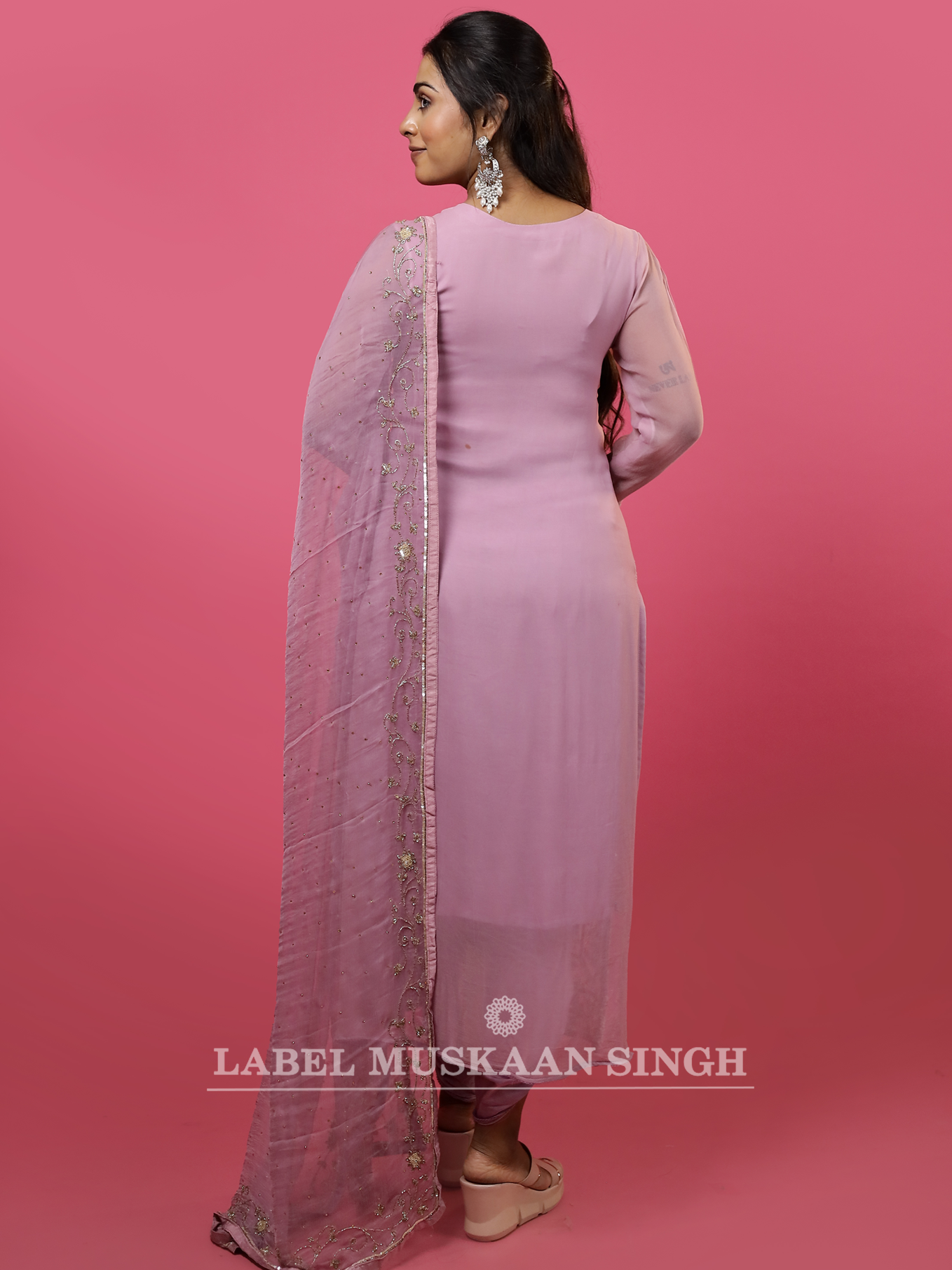 Pink Embroidered Kurta Set