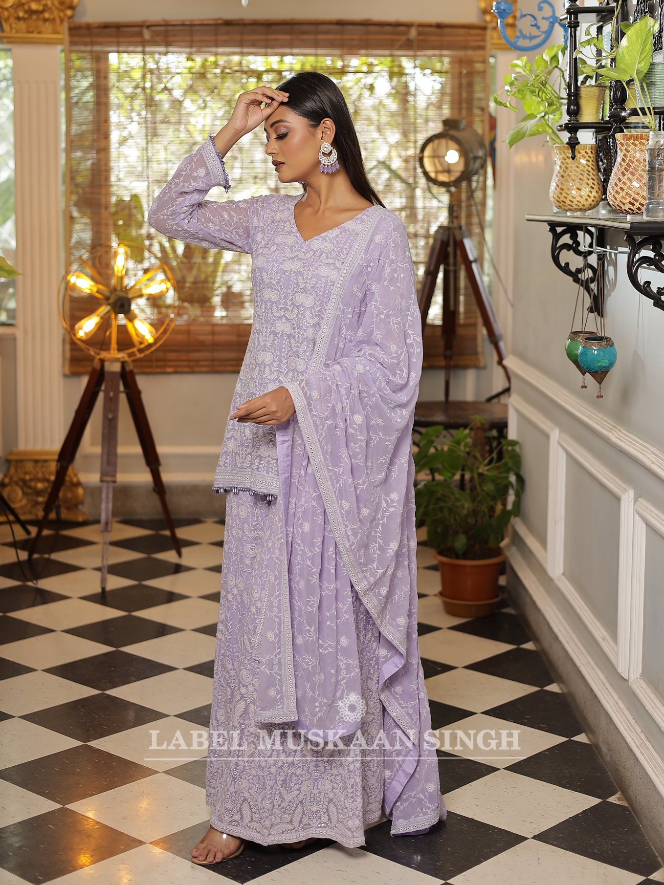 Lavender Kurta Set