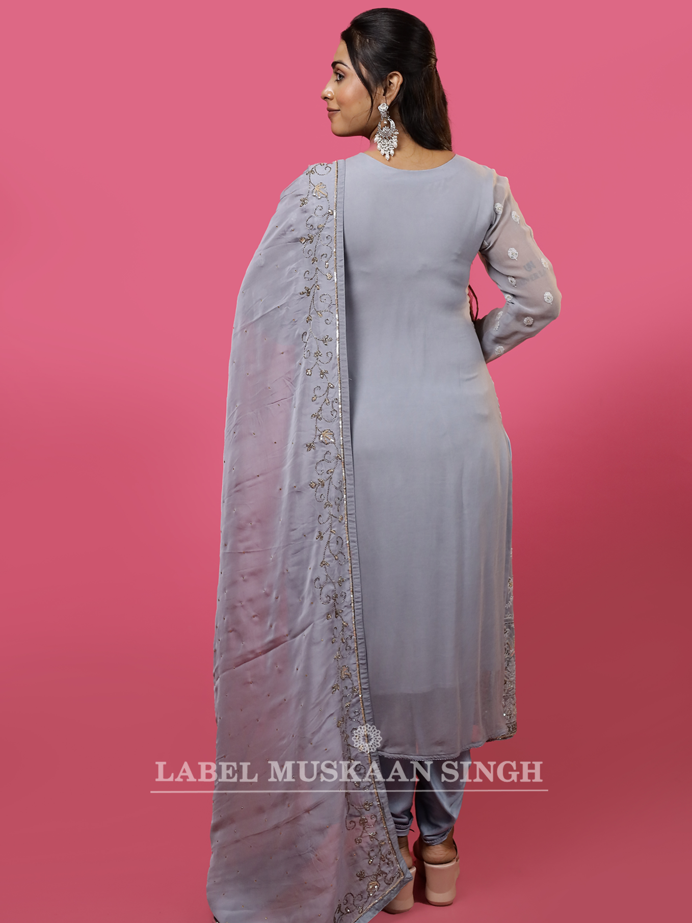 Light Blue Embroidered Kurta Set