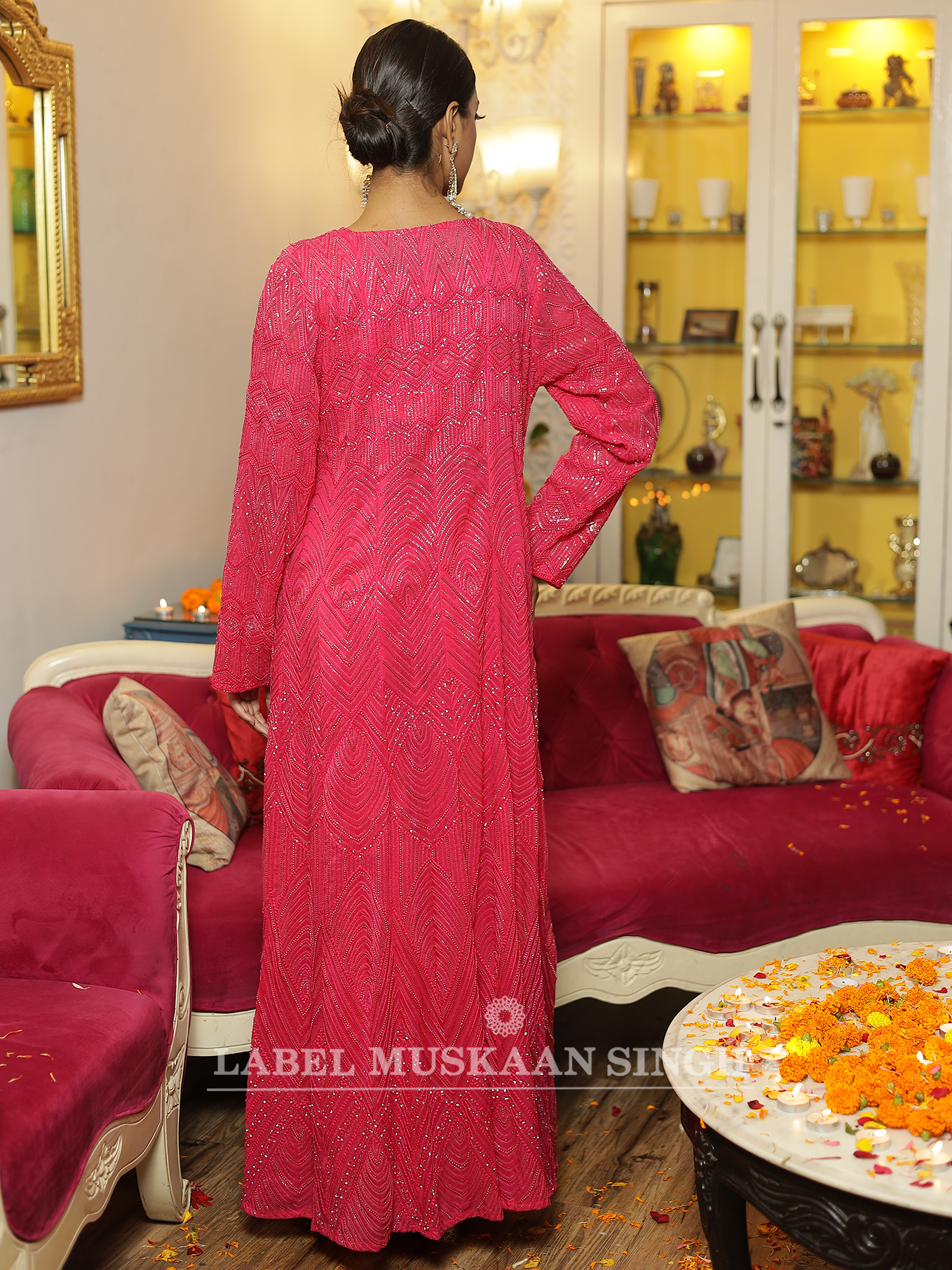 Rani Pink Embroidered co-ord set